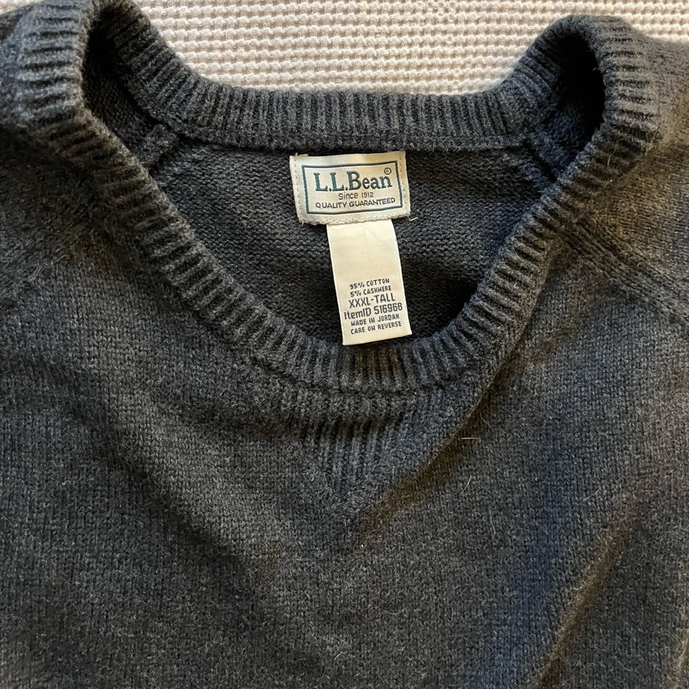 L.L. Bean Men's Charcoal Crewneck Sweater